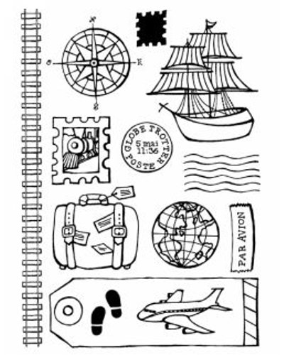 Artemio, Clear Stamp 1017 schepen/reizen Artemio, Clear Stamp 1017 schepen/reizen