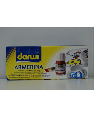 Porseleinverf assorti 5 potjes 30ML Porseleinverf assorti 5 potjes 30ML