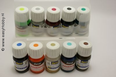 Porseleinverf assorti 10 potjes 30ML Porseleinverf assorti 10 potjes 30ML