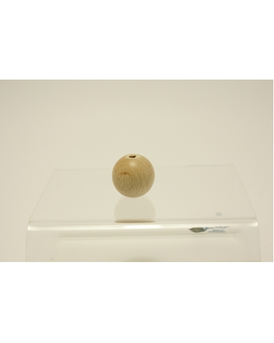 Houten Bal met gat,  20 mm /   per stuk