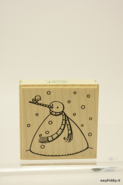 Stempel Sneeuwman met puntneus Stempel Sneeuwman met puntneus