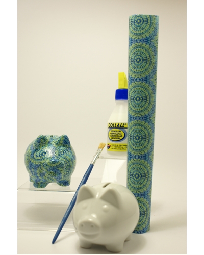 Decopatch-Pakket Spaarvarken (Blauw) Groot Decopatch-Pakket Spaarvarken (Blauw) Groot