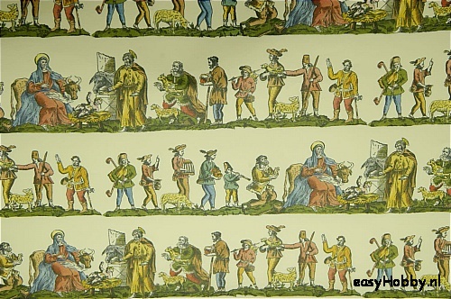 Italiaans boekbinderspapier Bijbelse figuren Italiaans boekbinderspapier Bijbelse figuren