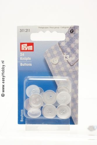 Overhemdknoopjes 13 mm wit