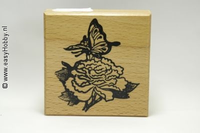Stempel, Vlinder op bloem Stempel, Vlinder op bloem