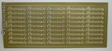 Stickervel, Handmade bij (goud)