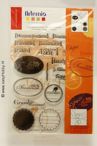 Artemio, Clear stamp 1080 kaders en teksten Artemio, Clear stamp 1080 kaders en teksten
