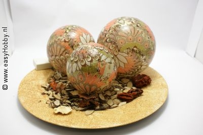 Deko - Set Lichtkogel pauwenoog goud 207 - 582 Deko - Set Lichtkogel pauwenoog goud 207 - 582