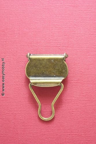 Tuinbroekgesp 25 mm donkergoud, set van 2